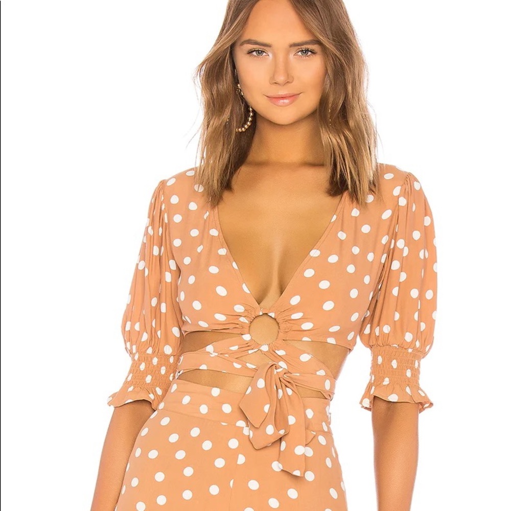Revolve Tularosa Nanette Blouse in Latte